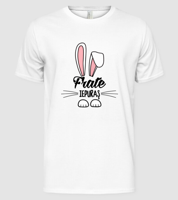 iepuraș frate model alb pe tricou