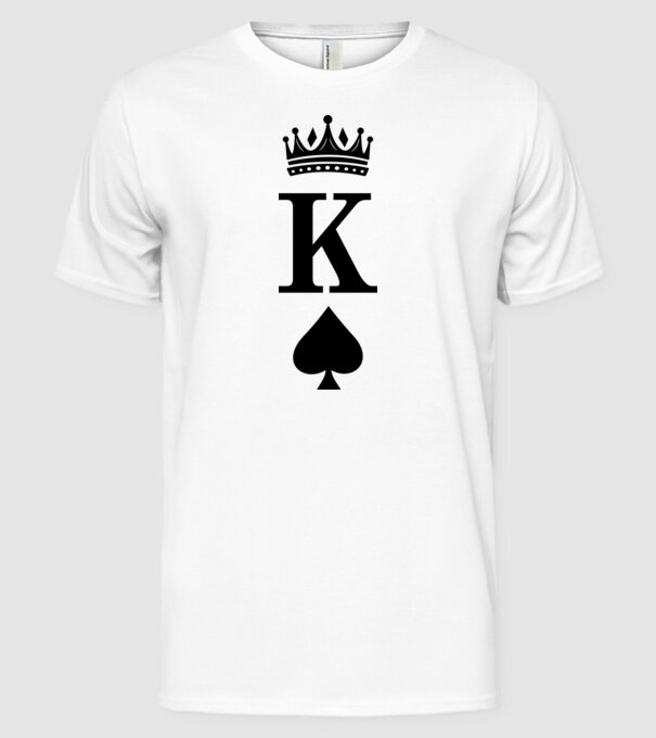 King model alb pe tricou