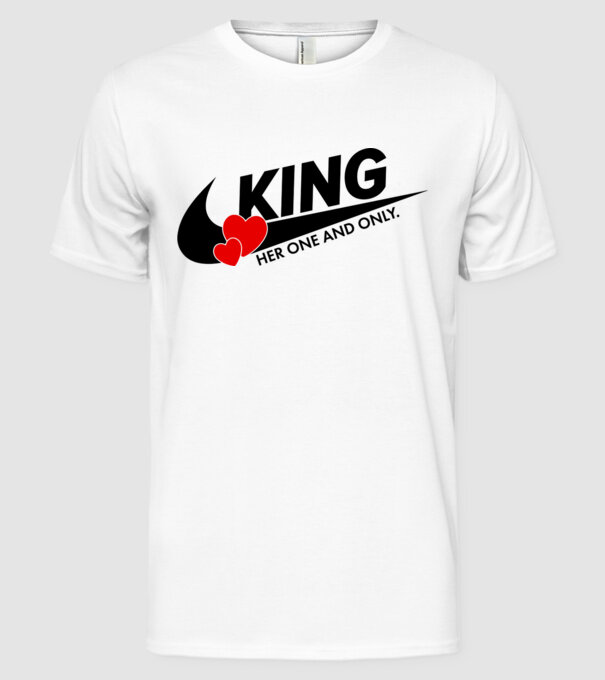 King model alb pe tricou