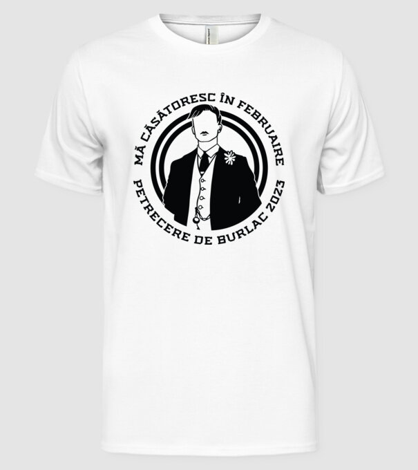 mă căsătoresc în februarie model alb pe tricou