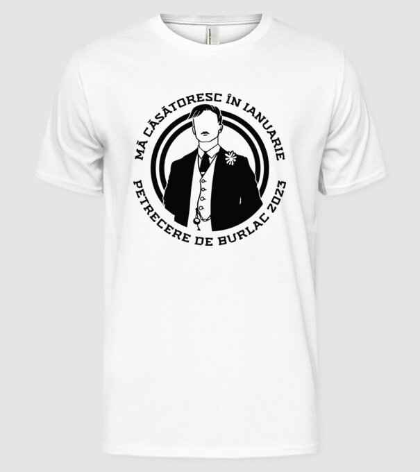 mă căsătoresc în ianuarie model alb pe tricou