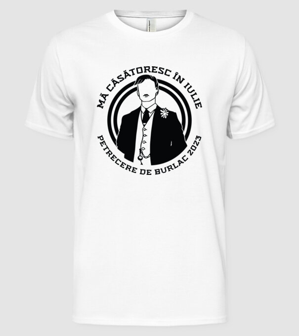 mă căsătoresc în iulie model alb pe tricou