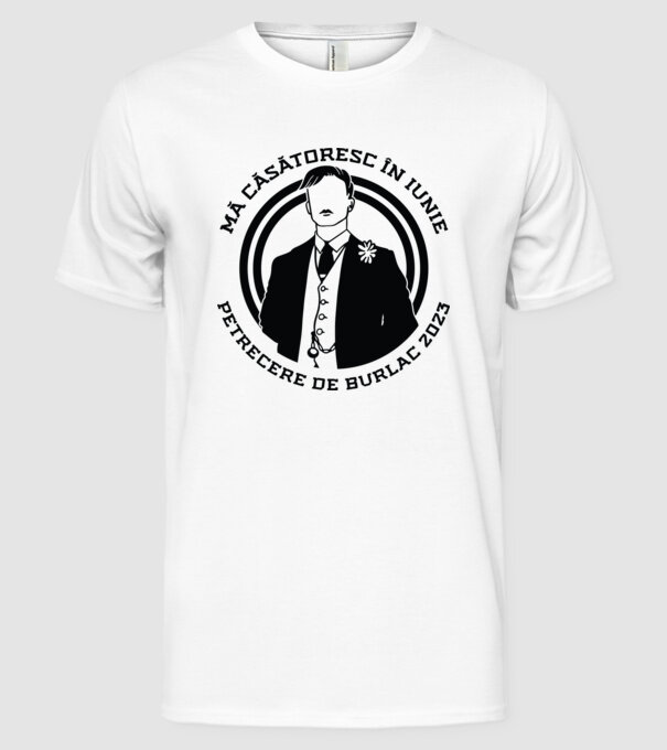 mă căsătoresc în iunie - petrecere de burlac model alb pe tricou