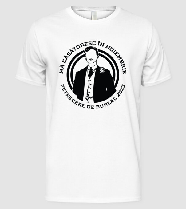 mă căsătoresc în noiembrie - petrecere de burlac model alb pe tricou