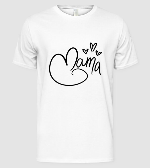 mama model alb pe tricou