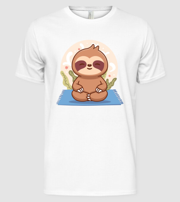Namaste model alb pe tricou