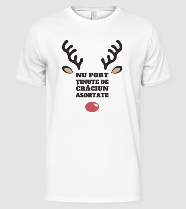 Nu port ținute de crăciun asortate crăciun chiar căprioară Alb model alb pe tricou