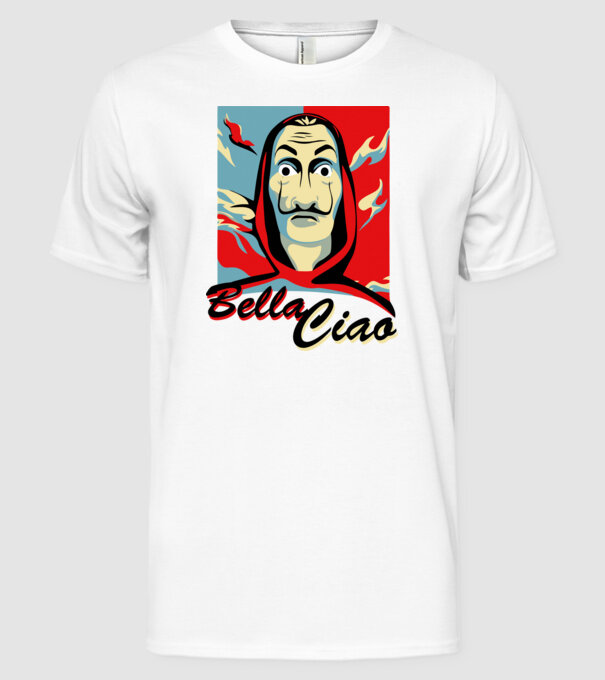 obey bella ciao model alb pe tricou