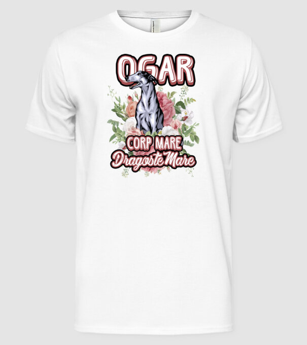 Ogar - picioare lungi dragoste multă model alb pe tricou