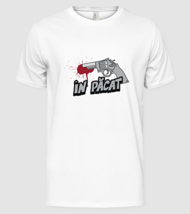 în păcat model alb pe tricou