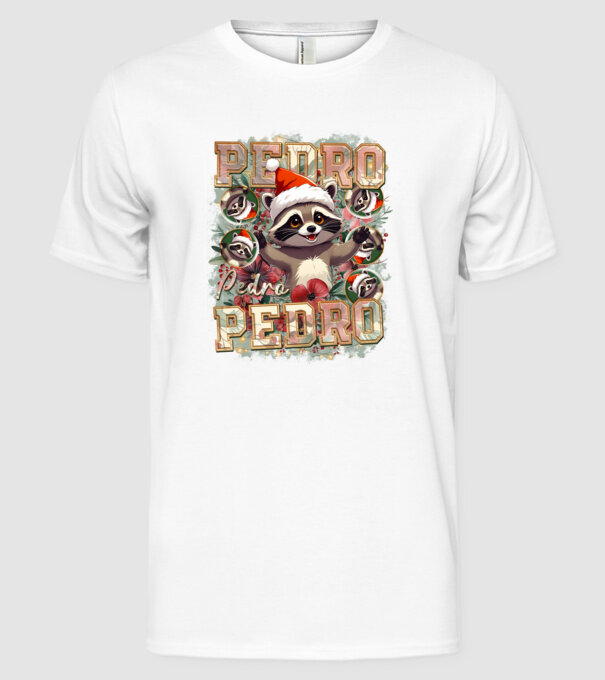 Pedro pedro flower xmas model alb pe tricou