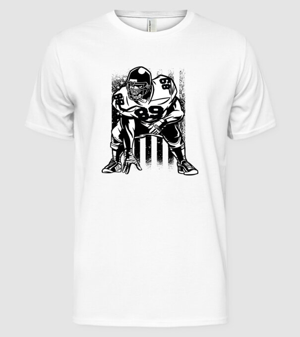 PLAYER model alb pe tricou