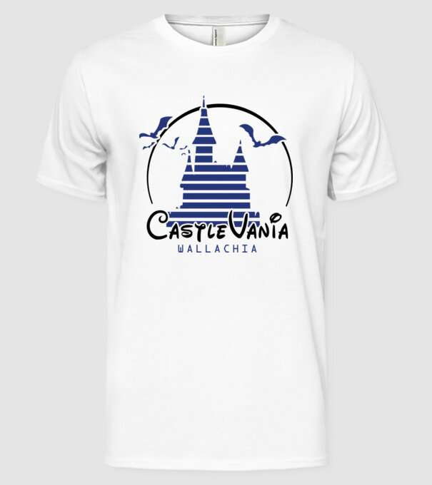 România CastleVania model alb pe tricou