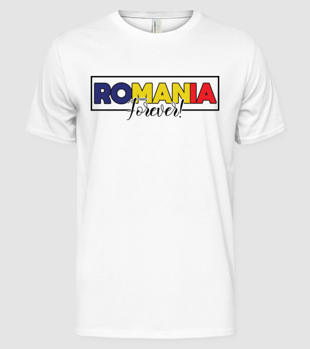 Romania forever model alb pe tricou
