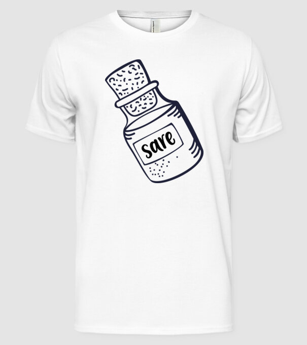 sare model alb pe tricou