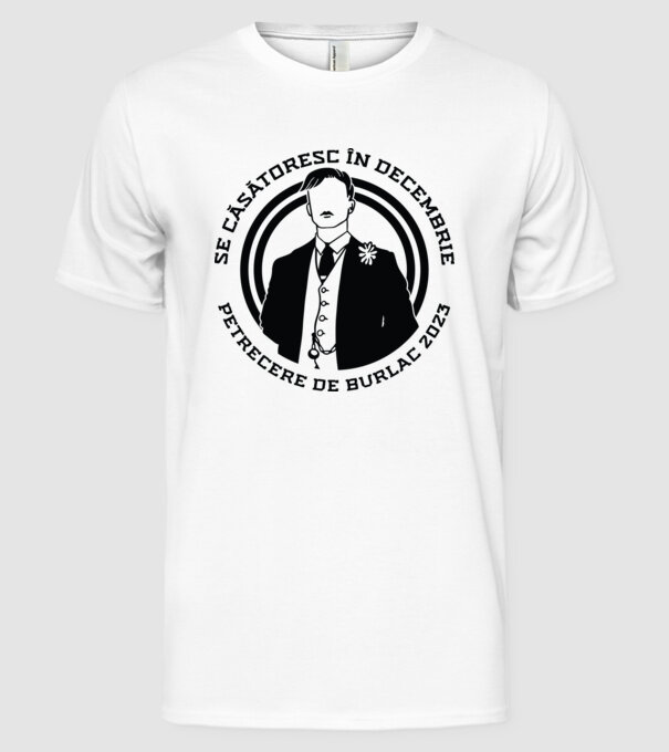 Se căsătoresc în decembrie model alb pe tricou