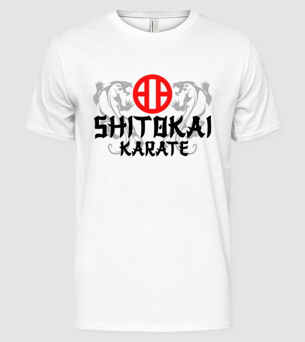 Shitokai Karate model alb pe tricou