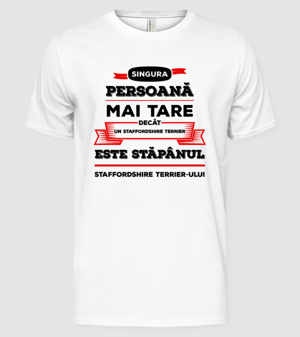 singura persoană mai tare decât un Pinscher la este stăpânul Pinscherului model alb pe tricou