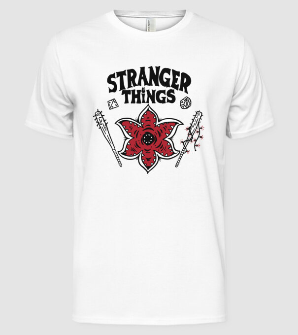stranger things demogorgon head2 model alb pe tricou
