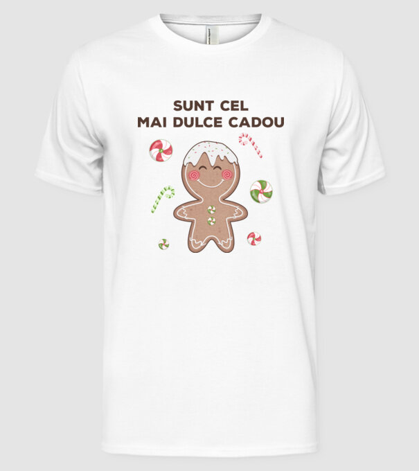 Sunt cel mai dulce cadou model alb pe tricou
