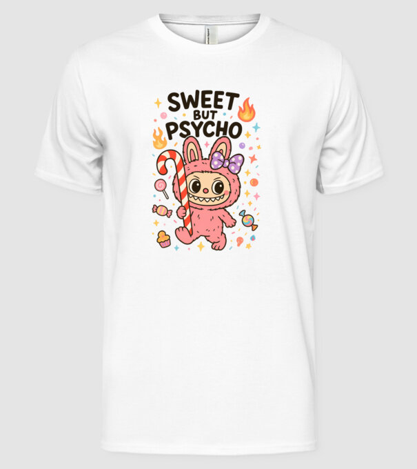 Sweet but psycho model alb pe tricou