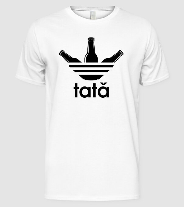 Tatadidas model alb pe tricou