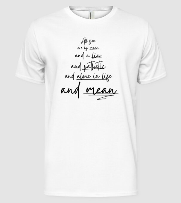 Taylor Swift all you model alb pe tricou