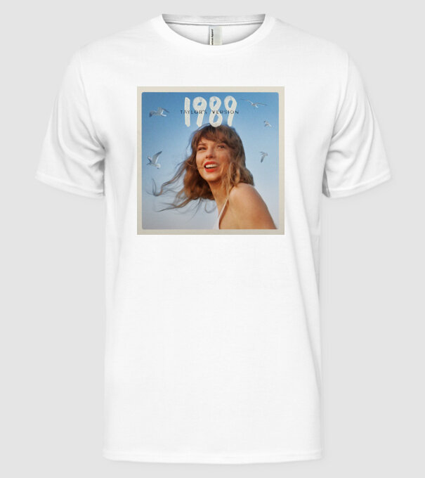 Taylor Swift cover model alb pe tricou