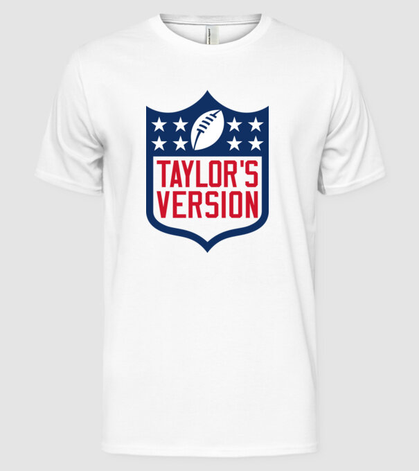 Taylor Swift football logo model alb pe tricou