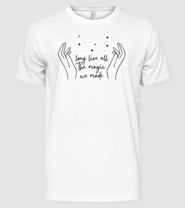 Taylor Swift long live all the magic we made model alb pe tricou