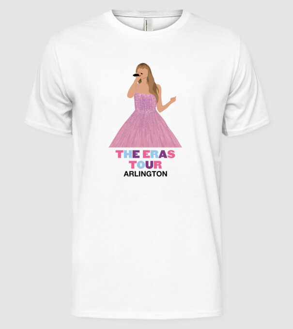Taylor Swift The Eras Tour Arlington model alb pe tricou