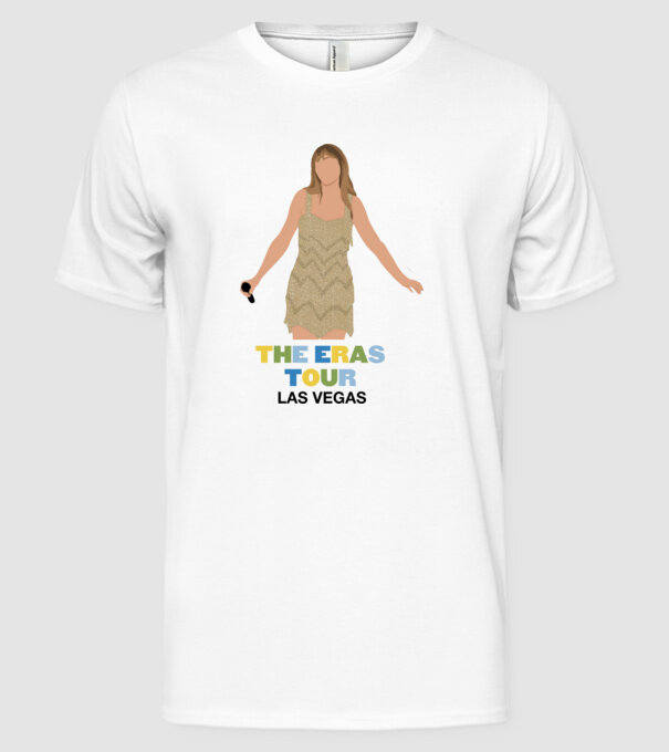 Taylor Swift The Eras Tour Las Vegas model alb pe tricou