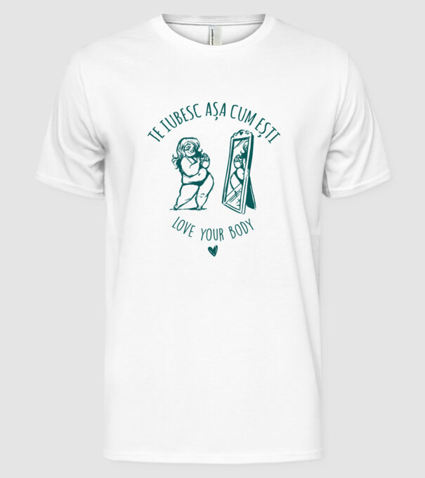 Te iubesc așa cum ești model alb pe tricou