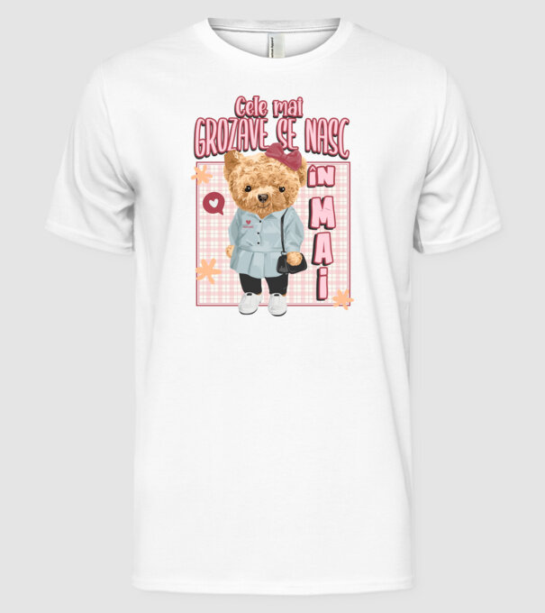Teddy cele cool girl MAI model alb pe tricou