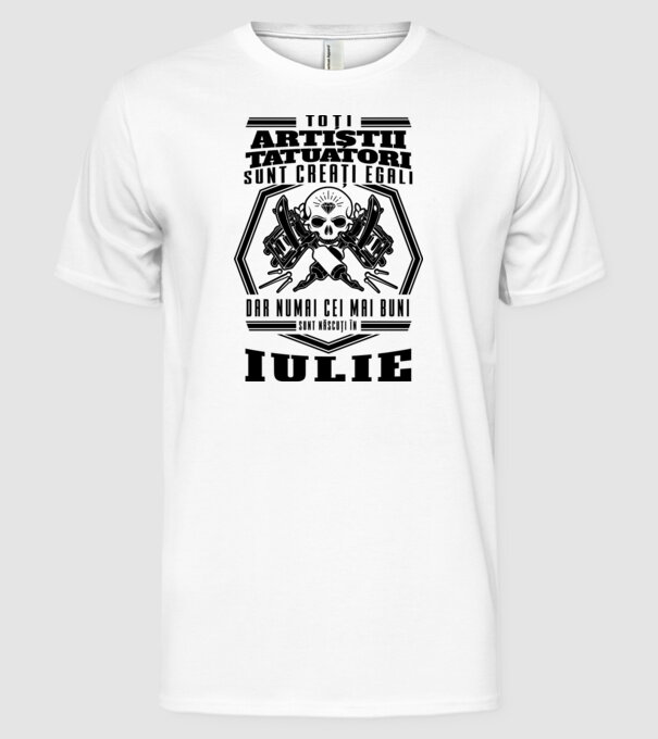 Toți artiștii tatuatori sunt creați egali iulie model alb pe tricou