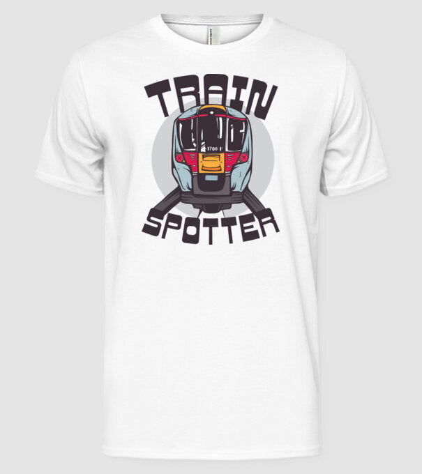 Trenuri model alb pe tricou