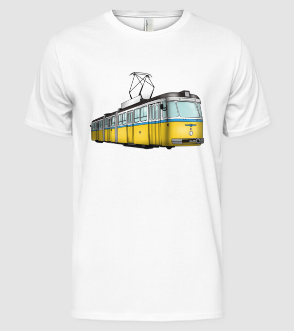 Trenuri model alb pe tricou