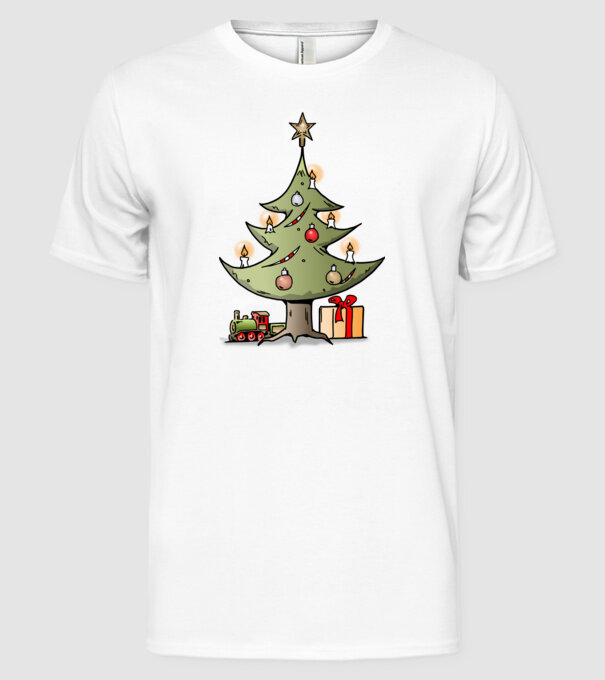 Trenuri model alb pe tricou