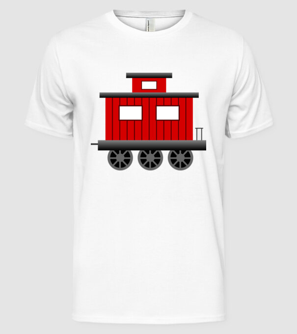 Trenuri model alb pe tricou