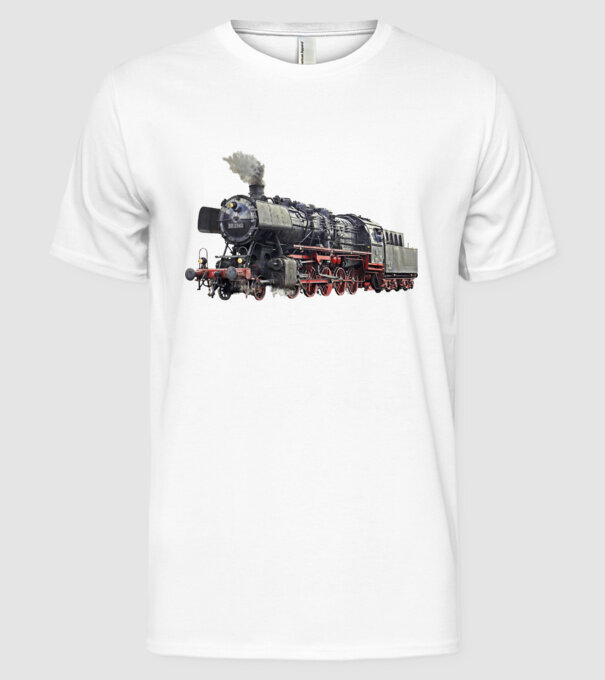 Trenuri model alb pe tricou