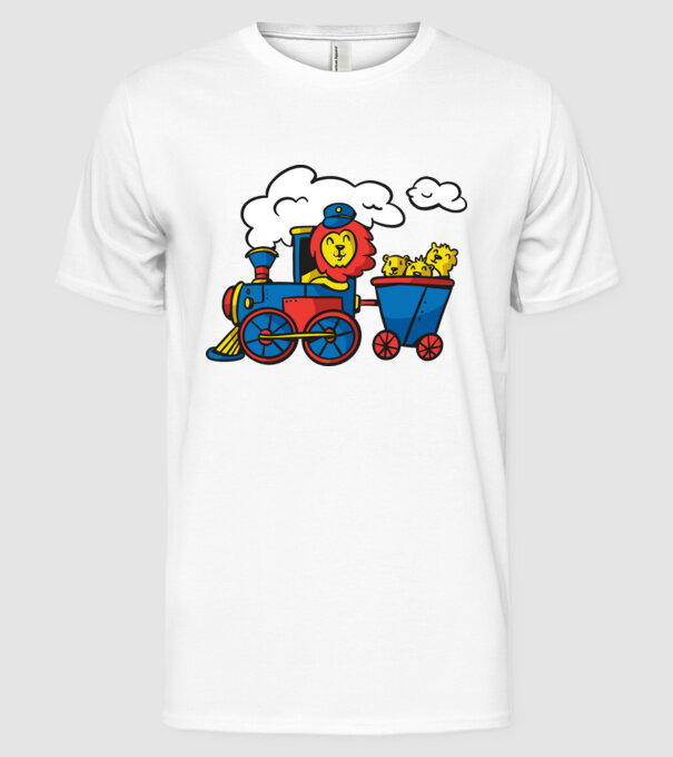 Trenuri model alb pe tricou