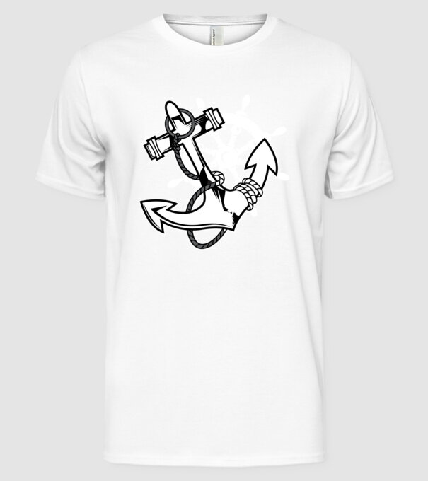 Vapoare model alb pe tricou