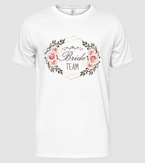 Vintage Bride team model alb pe tricou