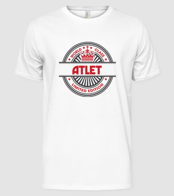 atlet model alb pe tricou