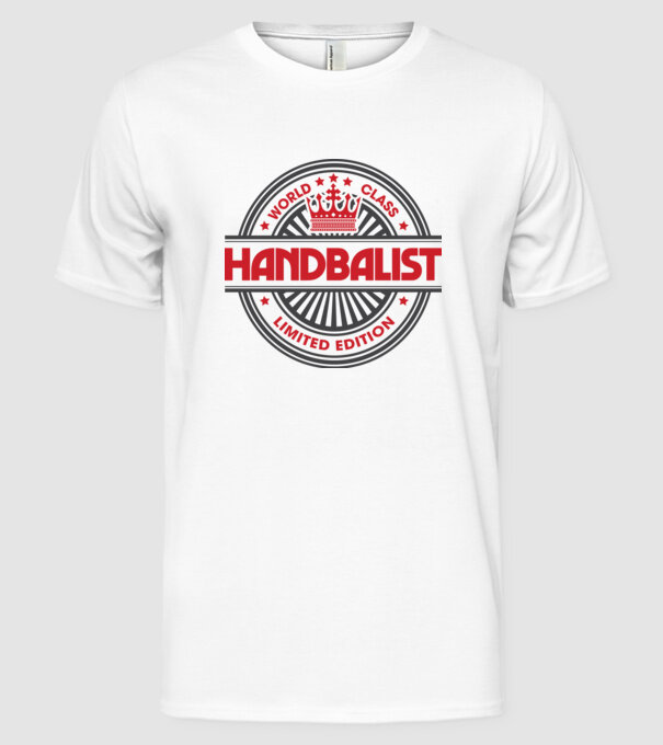 handbalist model alb pe tricou