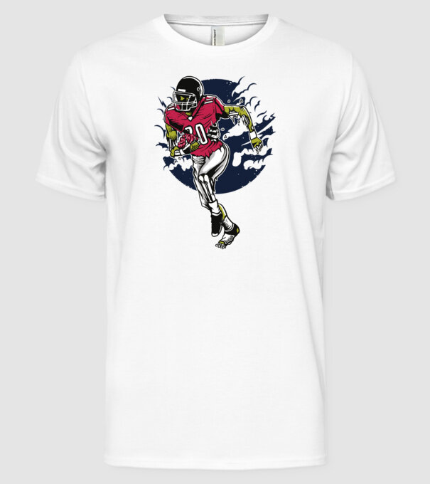 Zombie Player model alb pe tricou