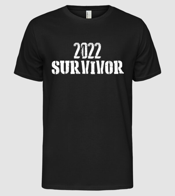 2022 survivor model negru pe tricou