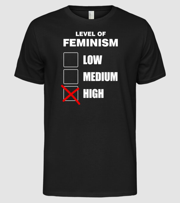 Nivelurile feminismului model negru pe tricou