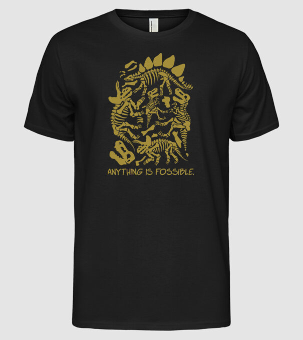 Anything is possible model negru pe tricou