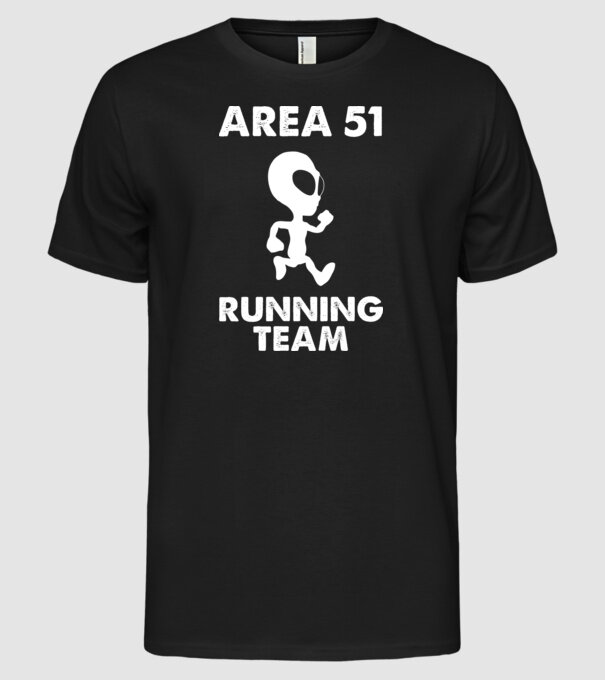 area51 running team model negru pe tricou
